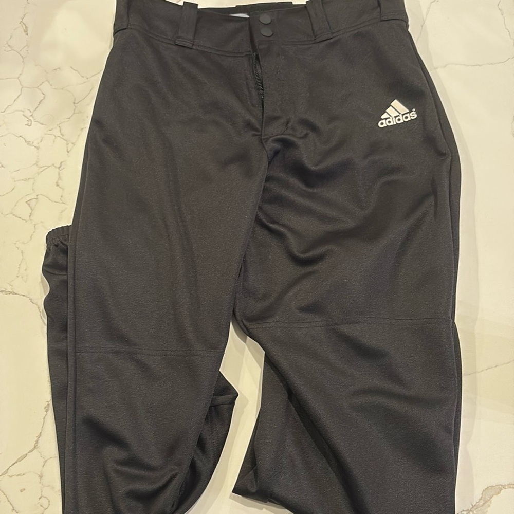 Mens Adidas baseball pants size small.  Black
